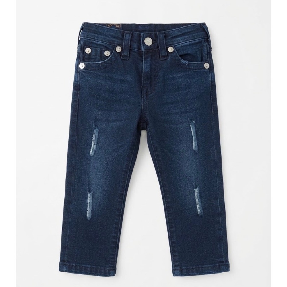 True Religion Geno Relaxed Slim Jeans Kids 18M Blue Distressed Good